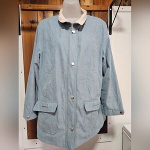 Vintage Blue Jacket with White Collar